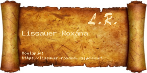 Lissauer Roxána névjegykártya