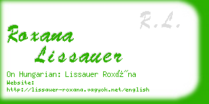 roxana lissauer business card
